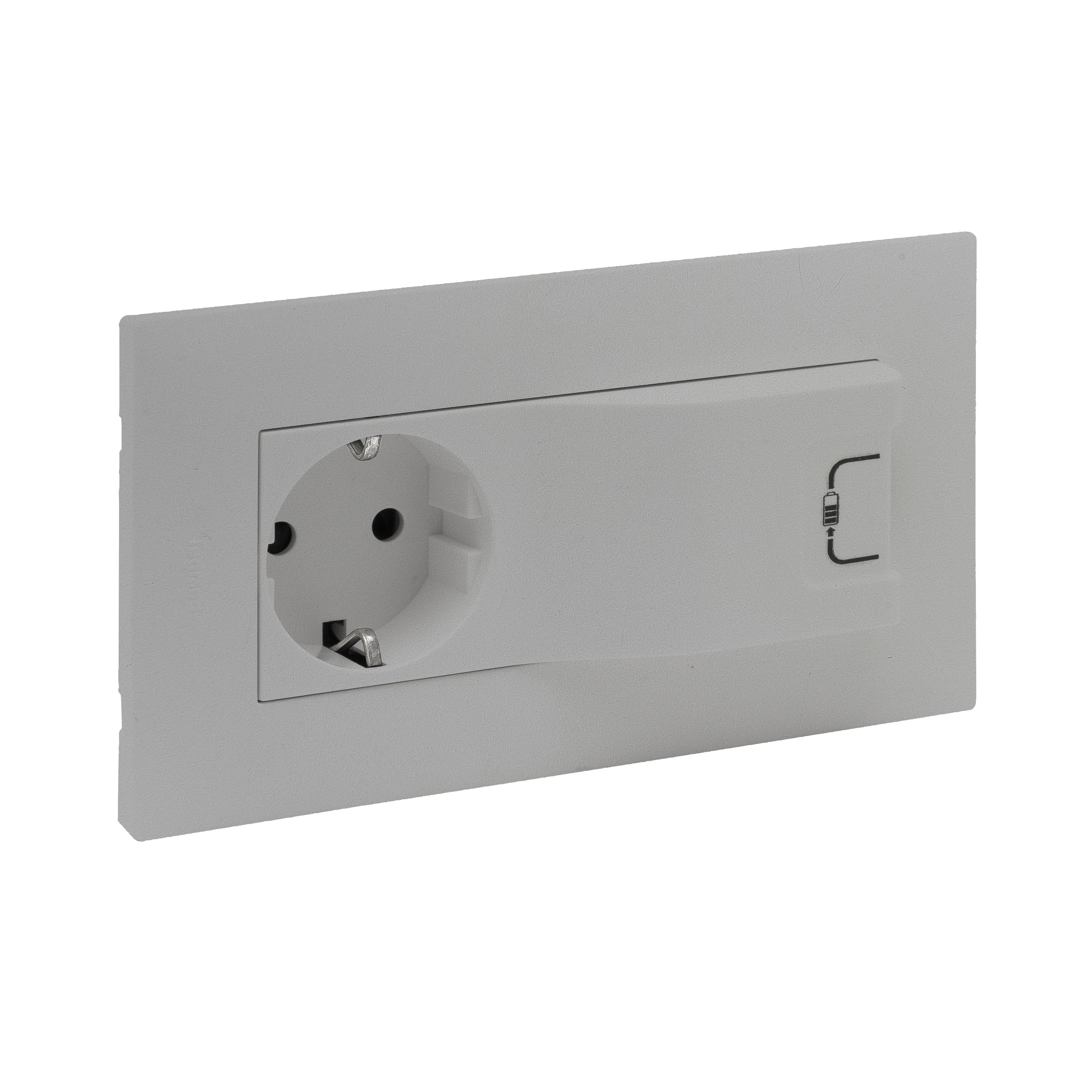 LEGRAND 768295Legrand Raventi TOPRAKLI PRIZ+USB ALUMINY.Legrand Raventi TOPRAKLI PRIZ+USB ALUMINY.{ubercoelektromarket}
