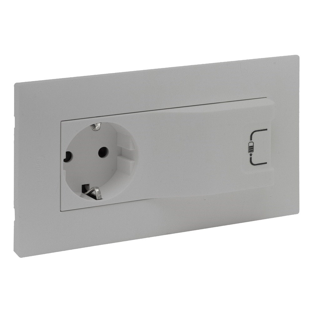 LEGRAND 768295Legrand Raventi TOPRAKLI PRIZ+USB ALUMINY.Legrand Raventi TOPRAKLI PRIZ+USB ALUMINY.{ubercoelektromarket}