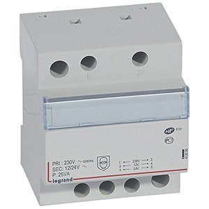 LEGRAND 413096Legrand Raya montaj güvenlik transformatörü 230V giriş 12/24V çıkış Güç 25VALegrand Raya montaj güvenlik transformatörü 230V giriş{ubercoelektromarket}