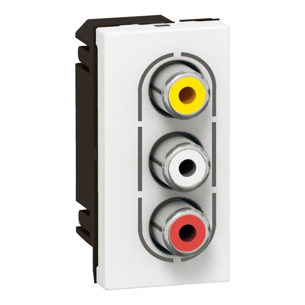 LEGRAND 078754Legrand Sistem Armada - Audıo-Vıdeo Priz - Üçlü RCA priz (audio-video için) - BeyazLegrand Sistem Armada - Audıo-Vıdeo Priz - Üçlü RCA priz{ubercoelektromarket}
