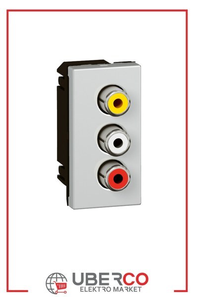 LEGRAND 079254Legrand Sistem Armada - Audıo-Vıdeo Priz - Üçlü RCA priz (audio-video için) - AlüminyumLegrand Sistem Armada - Audıo-Vıdeo Priz - Üçlü RCA priz{ubercoelektromarket}