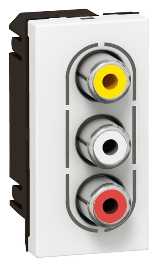 LEGRAND 078754Legrand Sistem Armada - Audıo-Vıdeo Priz - Üçlü RCA priz (audio-video için) - BeyazLegrand Sistem Armada - Audıo-Vıdeo Priz - Üçlü RCA priz{ubercoelektromarket}