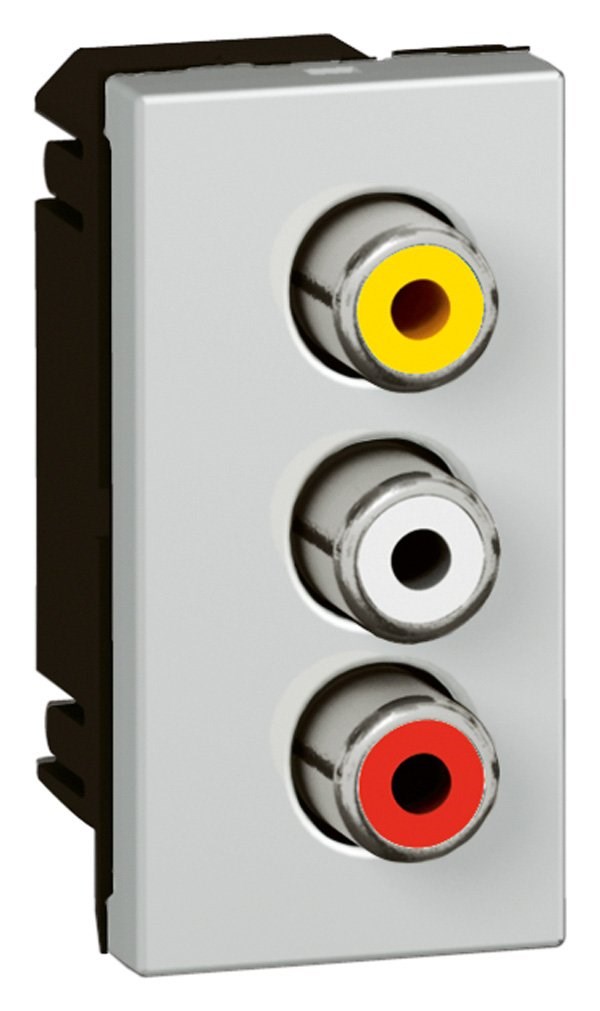 LEGRAND 079254Legrand Sistem Armada - Audıo-Vıdeo Priz - Üçlü RCA priz (audio-video için) - AlüminyumLegrand Sistem Armada - Audıo-Vıdeo Priz - Üçlü RCA priz{ubercoelektromarket}