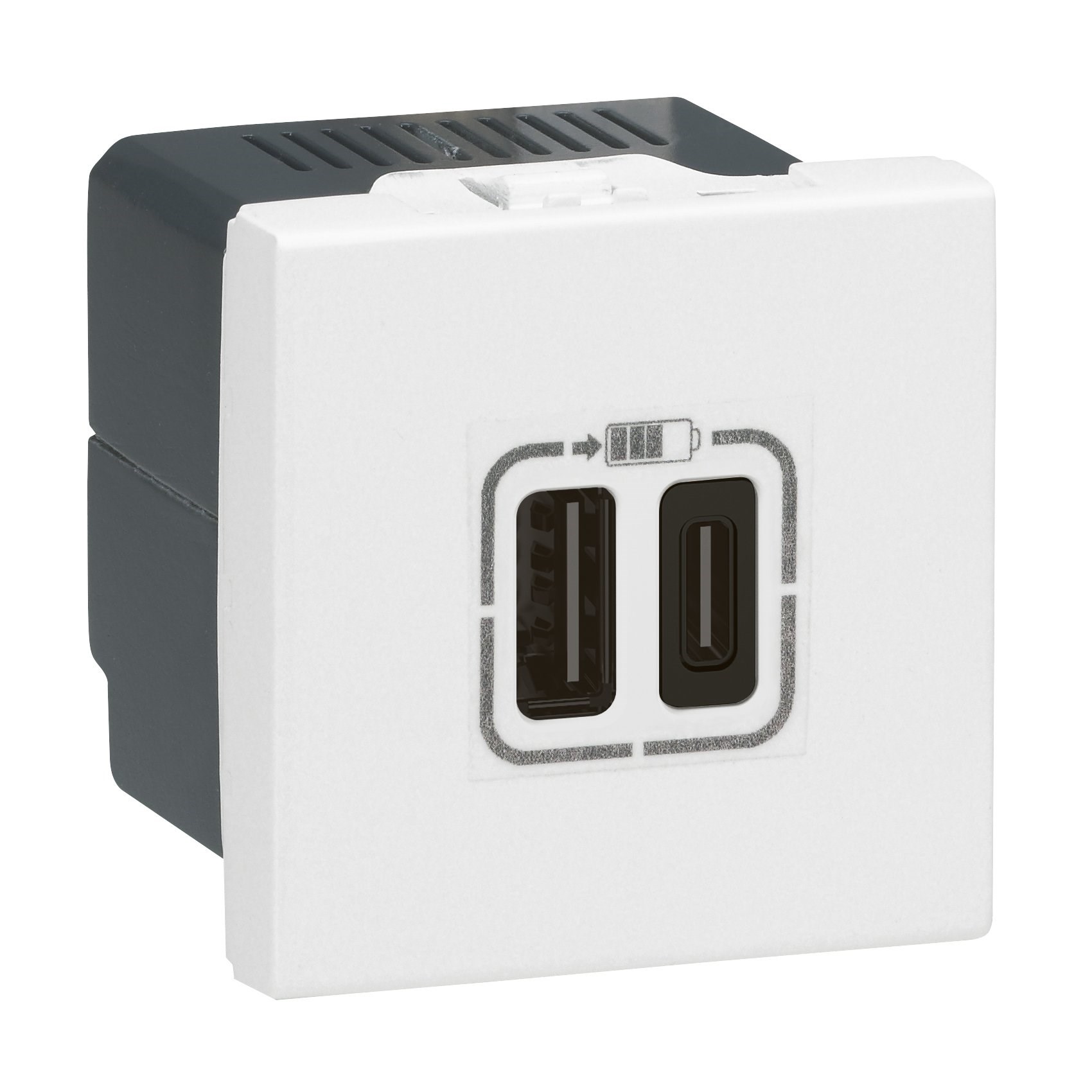 LEGRAND 077592Legrand Sistem Armada - İkili USB Priz, Telefon şarjı için, 5V, 3A, A+C Tipi - BeyazLegrand Sistem Armada - İkili USB Priz, Telefon şarjı için{ubercoelektromarket}