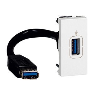 LEGRAND 078746Legrand Sistem Armada - Önceden Sonlandırılmış dişi USB prizi, USB cihazların data transferi için - BeyazLegrand Sistem Armada - Önceden Sonlandırılmış dişi USB{ubercoelektromarket}