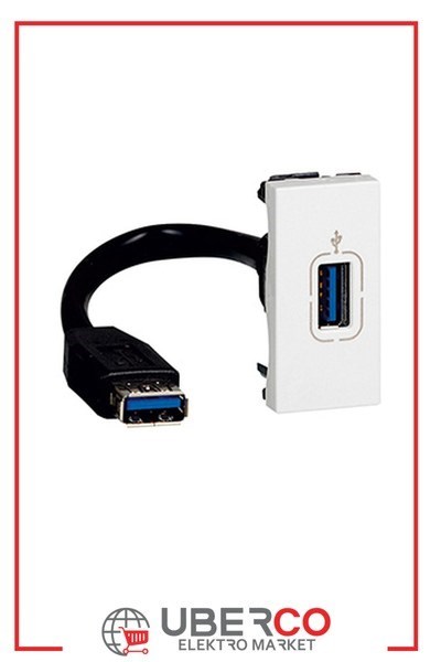 LEGRAND 078746Legrand Sistem Armada - Önceden Sonlandırılmış dişi USB prizi, USB cihazların data transferi için - BeyazLegrand Sistem Armada - Önceden Sonlandırılmış dişi USB{ubercoelektromarket}