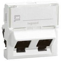 LEGRAND 076506Legrand Sistem Armada - RJ45 FTP 45° ikili priz - Cat6 FTP - BeyazLegrand Sistem Armada - RJ45 FTP 45° ikili priz - Cat6 FTP{ubercoelektromarket}