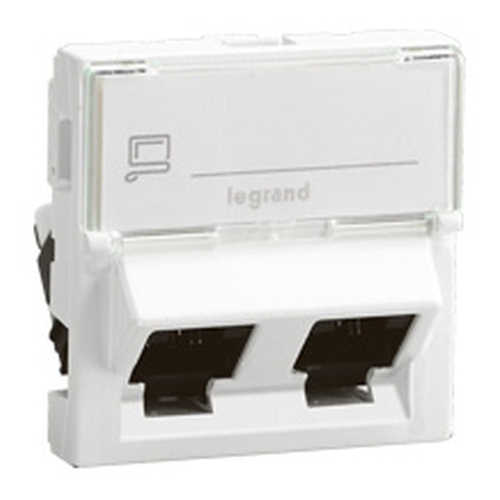 LEGRAND 076506Legrand Sistem Armada - RJ45 FTP 45° ikili priz - Cat6 FTP - BeyazLegrand Sistem Armada - RJ45 FTP 45° ikili priz - Cat6 FTP{ubercoelektromarket}
