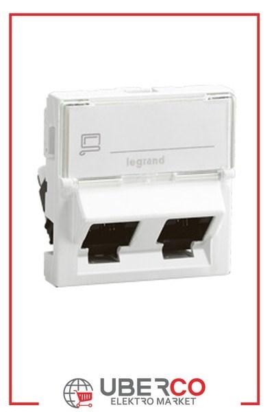 LEGRAND 076506Legrand Sistem Armada - RJ45 FTP 45° ikili priz - Cat6 FTP - BeyazLegrand Sistem Armada - RJ45 FTP 45° ikili priz - Cat6 FTP{ubercoelektromarket}