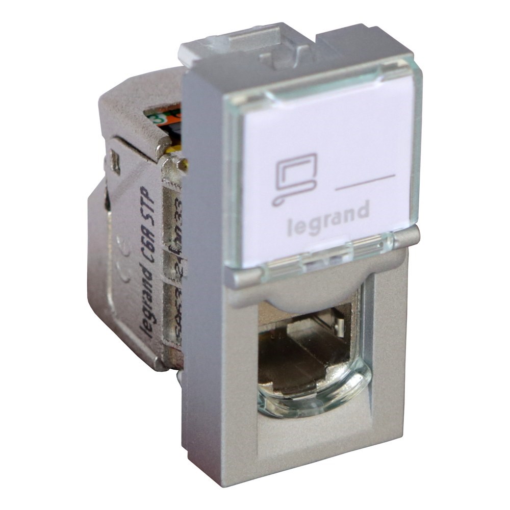 LEGRAND 079473Legrand Sistem Armada - RJ45 STP priz - Cat6A STP - AlüminyumLegrand Sistem Armada - RJ45 STP priz - Cat6A STP{ubercoelektromarket}