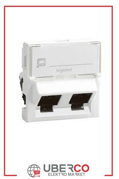 LEGRAND 076504Legrand LCS² Sistem Armada RJ45 Cat6 priz - UTP 45° - 2xRJ 45 - 2modül - beyazLegrand Sistem Armada - RJ45 UTP 45° ikili priz - Cat6 UTP{ubercoelektromarket}