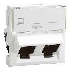 LEGRAND 076504Legrand LCS² Sistem Armada RJ45 Cat6 priz - UTP 45° - 2xRJ 45 - 2modül - beyazLegrand Sistem Armada - RJ45 UTP 45° ikili priz - Cat6 UTP{ubercoelektromarket}