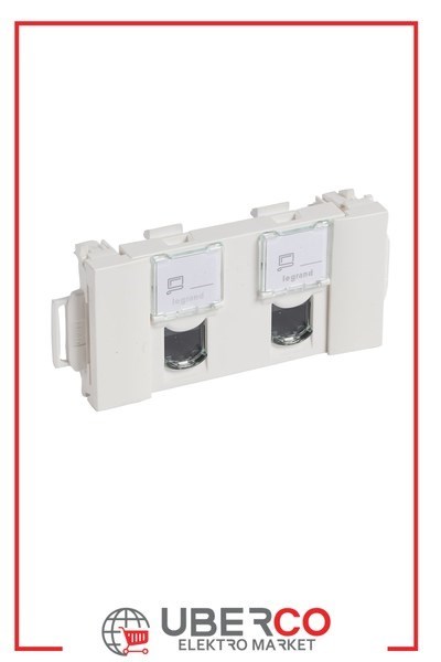 LEGRAND 076544Legrand Sistem Armada - RJ45 UTP ikili soluclip aksesuarlı priz - Cat6 UTP - BeyazLegrand Sistem Armada - RJ45 UTP ikili soluclip aksesuarlı{ubercoelektromarket}