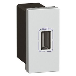 LEGRAND 079391Legrand Sistem Armada - Tekli USB prizi, telefon şarjı için, 5V, 1,1A, A Tipi - AlüminyumLegrand Sistem Armada - Tekli USB prizi, telefon şarjı{ubercoelektromarket}