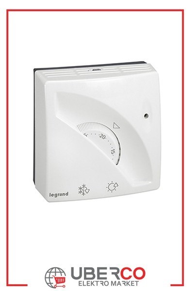 LEGRAND 049898Legrand Sıva üstü ortam termostatı Ayar alanı: 6 - 30°CLegrand Sıva üstü ortam termostatı - Beyaz{ubercoelektromarket}