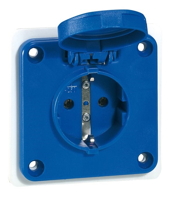 LEGRAND 057672Legrand P17 serisi 75x75mm ebatında mavi 16A 250V pano tipi şebeke priziLegrand Standart Priz - 230V 16A - Mavi - 75x75mm{ubercoelektromarket}