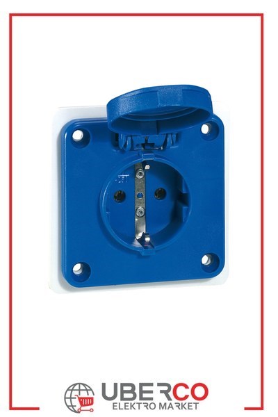 LEGRAND 057672Legrand P17 serisi 75x75mm ebatında mavi 16A 250V pano tipi şebeke priziLegrand Standart Priz - 230V 16A - Mavi - 75x75mm{ubercoelektromarket}