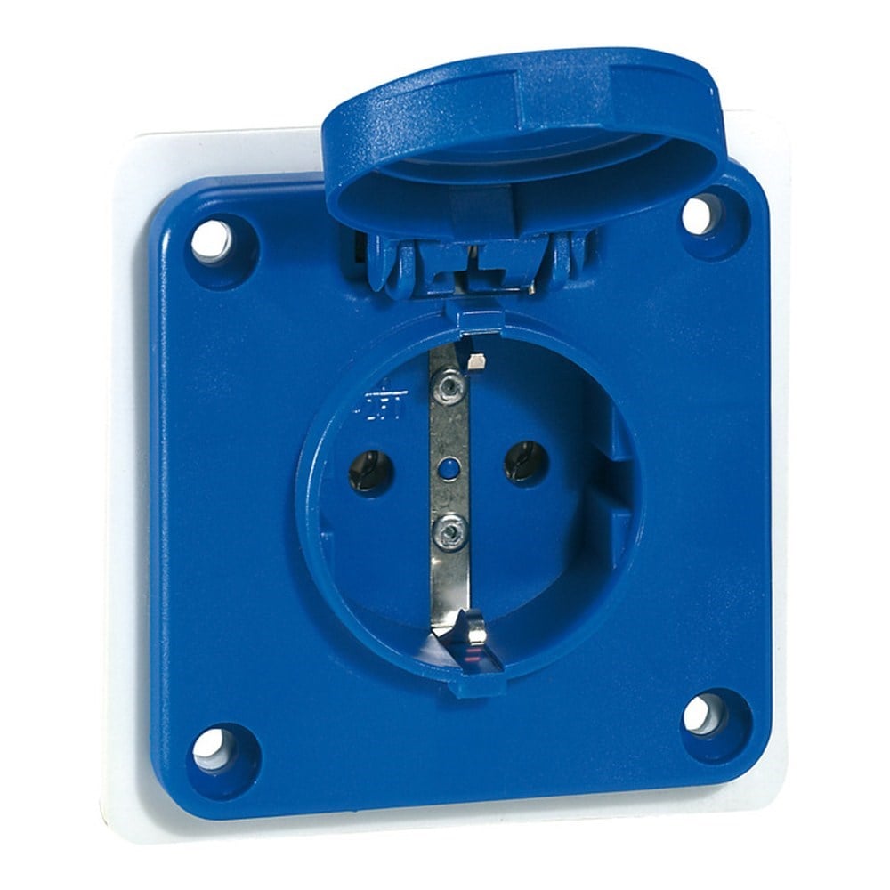 LEGRAND 057672Legrand P17 serisi 75x75mm ebatında mavi 16A 250V pano tipi şebeke priziLegrand Standart Priz - 230V 16A - Mavi - 75x75mm{ubercoelektromarket}
