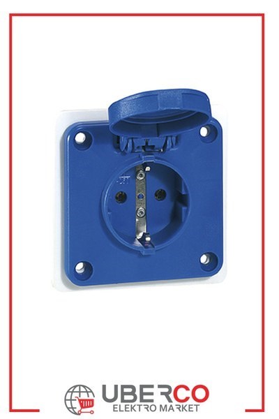 LEGRAND 057676Legrand P17 serisi 75x75mm ebatında çocuk korumalı mavi 16A 250V Pano tipi şebeke priziLegrand Standart Priz Çocuk Korumalı - 230V 16A - Mavi{ubercoelektromarket}