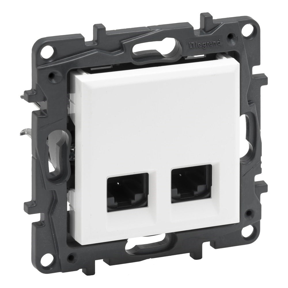 LEGRAND 768140Legrand Telefon ve Data Prizleri - 2xRJ45 priz, Cat6 UTP - BeyazLegrand Telefon ve Data Prizleri - 2xRJ45 priz, Cat6 UTP{ubercoelektromarket}