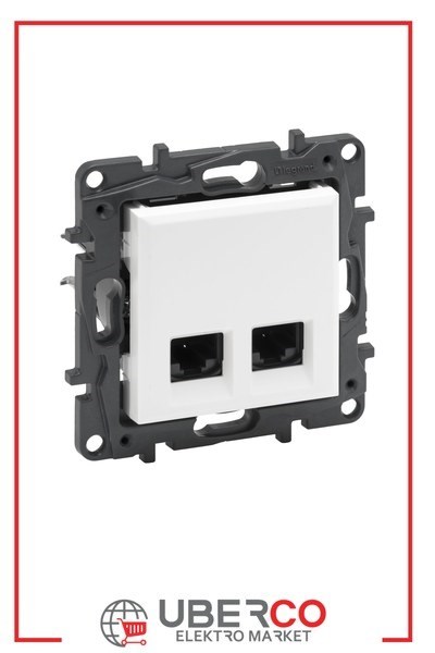 LEGRAND 768140Legrand Telefon ve Data Prizleri - 2xRJ45 priz, Cat6 UTP - BeyazLegrand Telefon ve Data Prizleri - 2xRJ45 priz, Cat6 UTP{ubercoelektromarket}