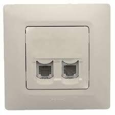 LEGRAND 767440Legrand Telefon ve Data Prizleri - 2xRJ45 priz, Cat 6 UTP - BejLegrand Telefon ve Data Prizleri - 2xRJ45 priz, Cat 6 UTP{ubercoelektromarket}