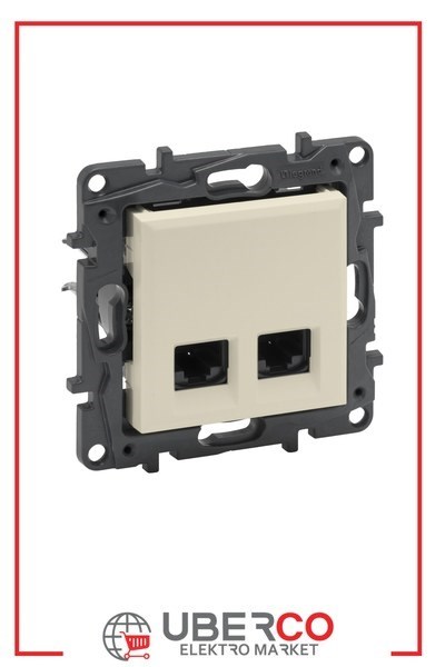 LEGRAND 768440Legrand Telefon ve Data Prizleri - 2xRJ45 priz, Cat6 UTP - KremLegrand Telefon ve Data Prizleri - 2xRJ45 priz, Cat6 UTP{ubercoelektromarket}