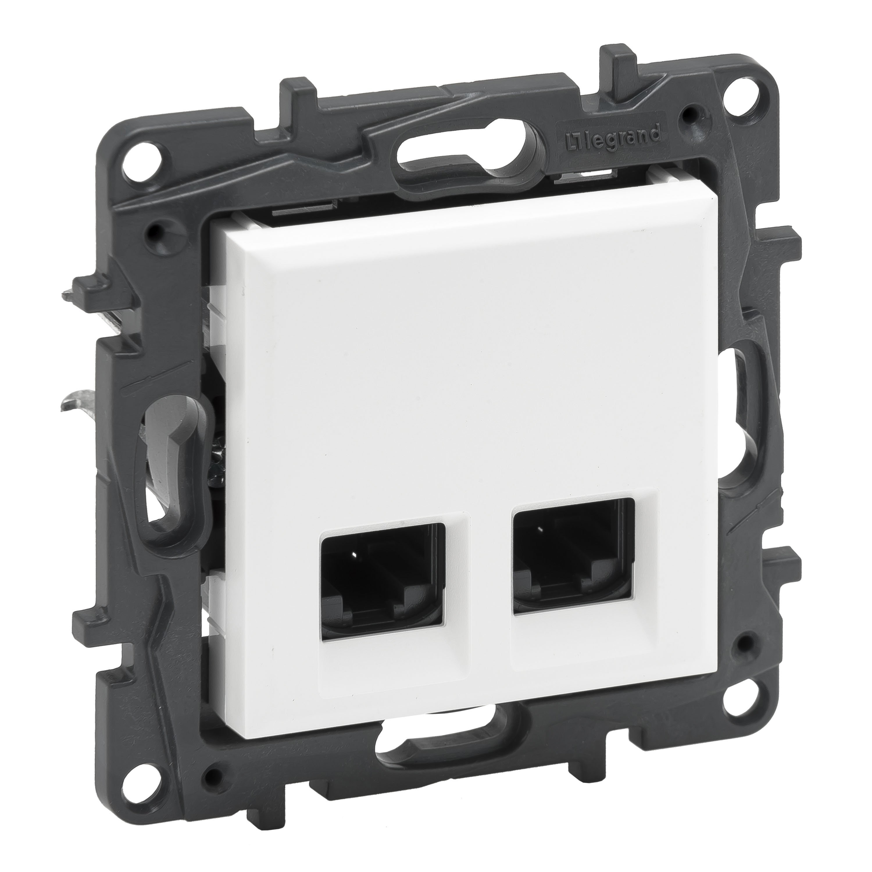 LEGRAND 768140Legrand Telefon ve Data Prizleri - 2xRJ45 priz, Cat6 UTP - BeyazLegrand Telefon ve Data Prizleri - 2xRJ45 priz, Cat6 UTP{ubercoelektromarket}
