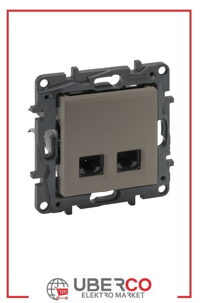 LEGRAND 768540Legrand Telefon ve Data Prizleri - 2xRJ45 priz, Cat6 UTP - BronzLegrand Telefon ve Data Prizleri - 2xRJ45 priz, Cat6 UTP{ubercoelektromarket}