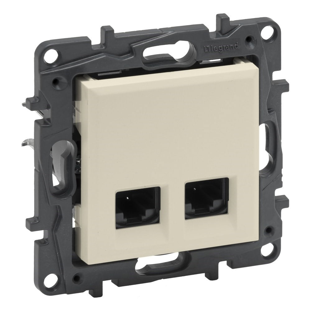 LEGRAND 768440Legrand Telefon ve Data Prizleri - 2xRJ45 priz, Cat6 UTP - KremLegrand Telefon ve Data Prizleri - 2xRJ45 priz, Cat6 UTP{ubercoelektromarket}