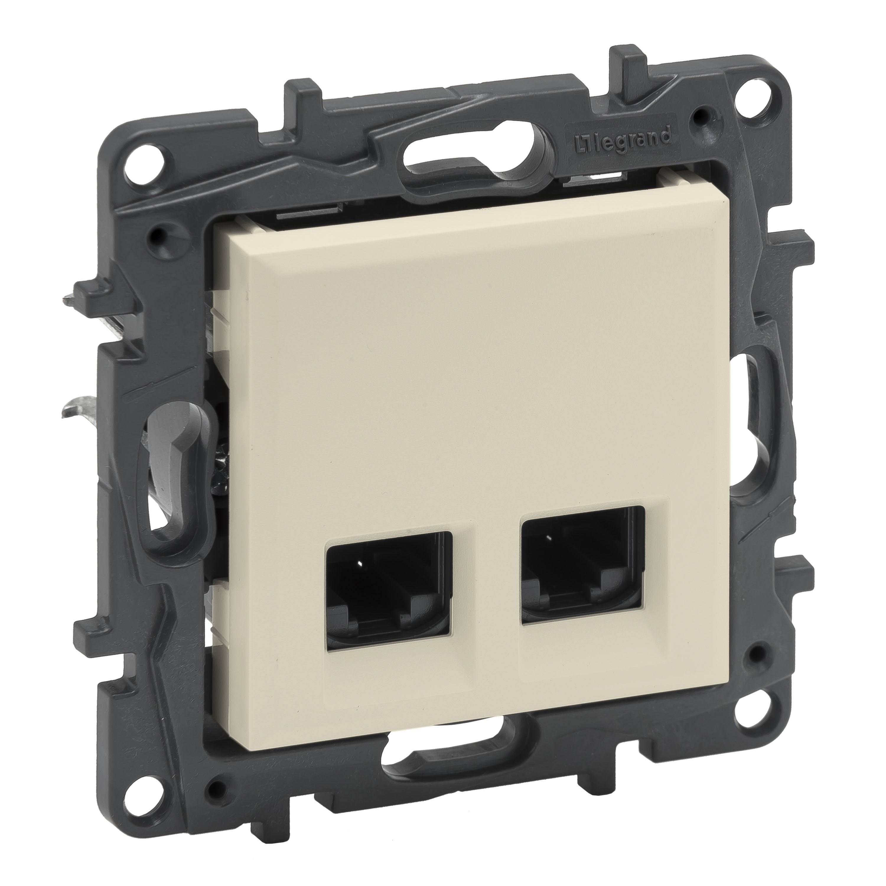LEGRAND 768440Legrand Telefon ve Data Prizleri - 2xRJ45 priz, Cat6 UTP - KremLegrand Telefon ve Data Prizleri - 2xRJ45 priz, Cat6 UTP{ubercoelektromarket}