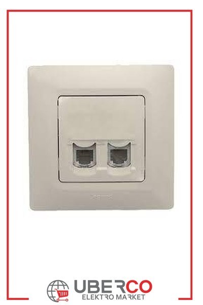LEGRAND 767440Legrand Telefon ve Data Prizleri - 2xRJ45 priz, Cat 6 UTP - BejLegrand Telefon ve Data Prizleri - 2xRJ45 priz, Cat 6 UTP{ubercoelektromarket}