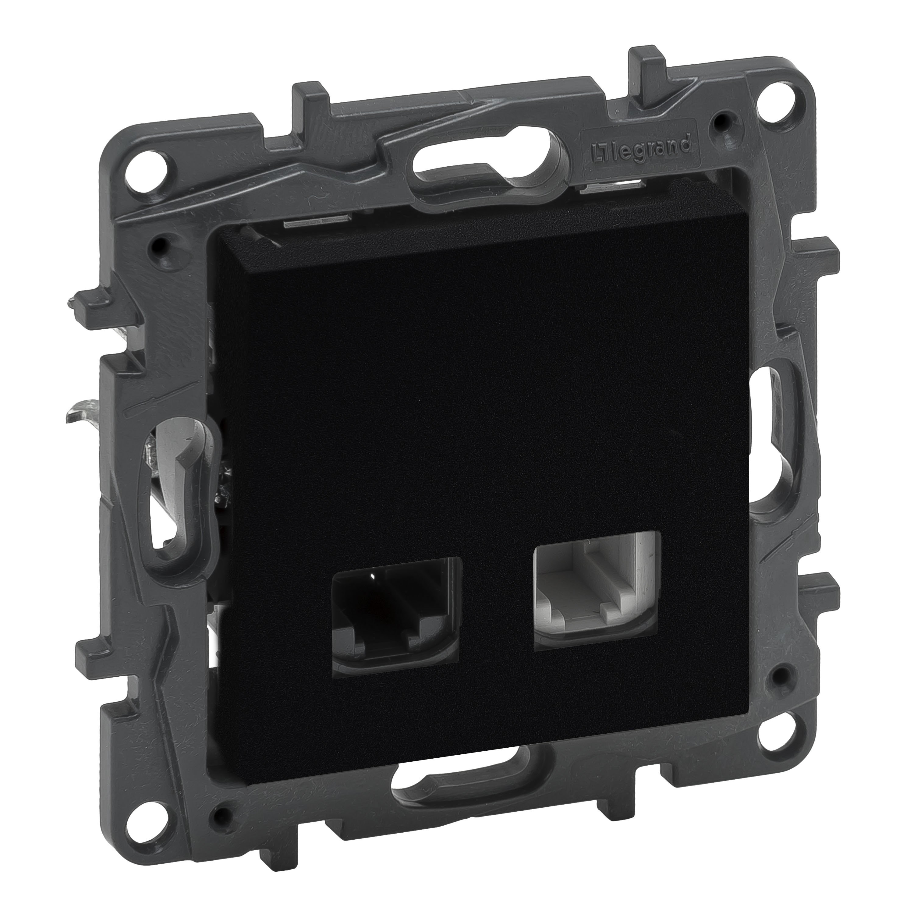 LEGRAND 768637Legrand Telefon ve Data Prizleri - RJ11 + RJ45 priz, Cat5e UTP - SiyahLegrand Telefon ve Data Prizleri - RJ11 + RJ45 priz, Cat5e{ubercoelektromarket}