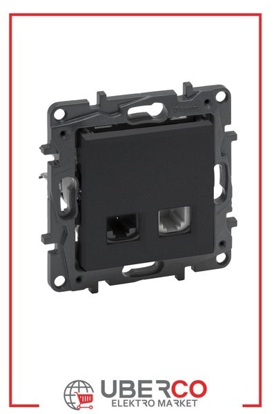LEGRAND 768337Legrand Telefon ve Data Prizleri - RJ11 + RJ45 priz, Cat5e UTP - FümeLegrand Telefon ve Data Prizleri - RJ11 + RJ45 priz, Cat5e{ubercoelektromarket}