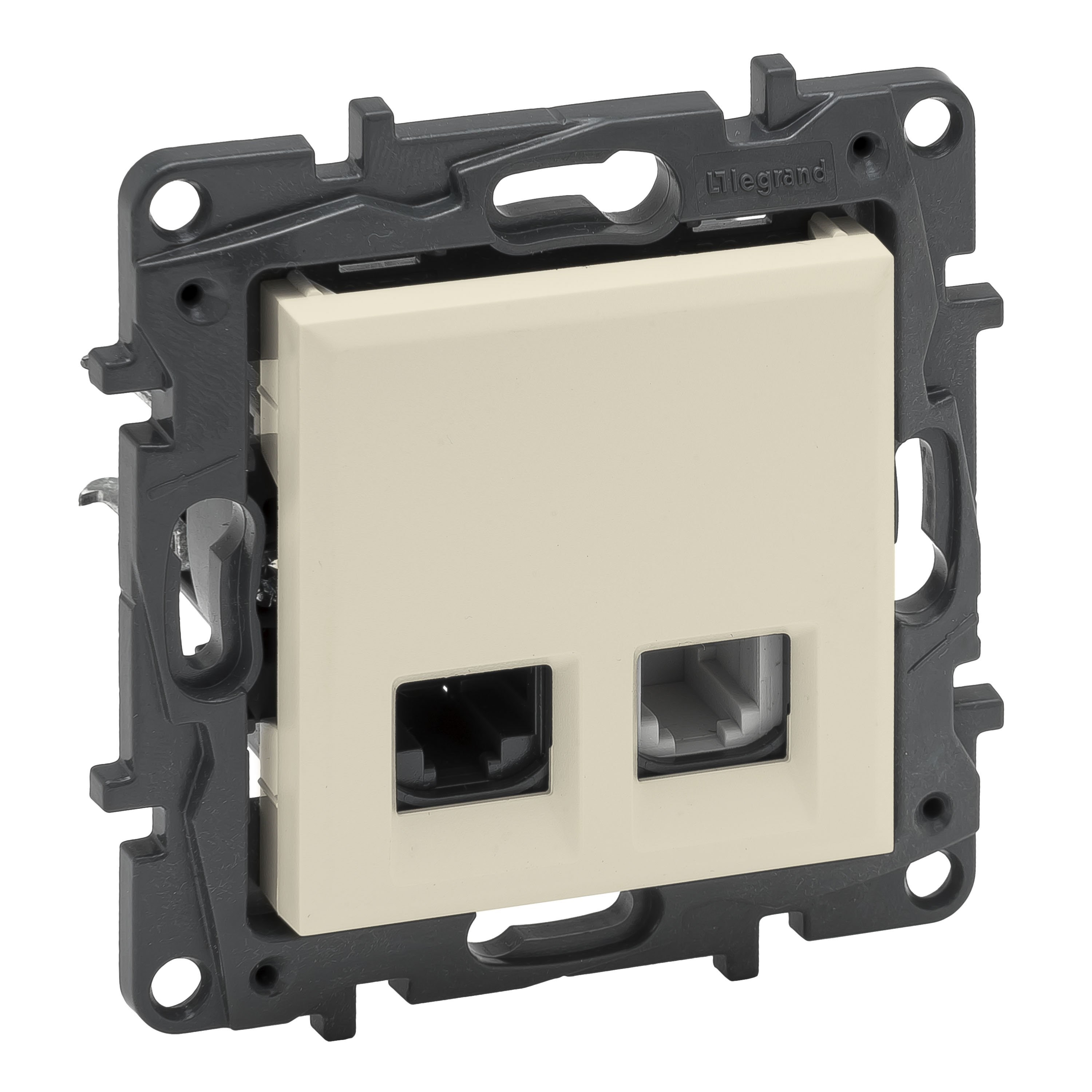LEGRAND 768437Legrand Telefon ve Data Prizleri - RJ11 + RJ45 priz, Cat5e UTP - KremLegrand Telefon ve Data Prizleri - RJ11 + RJ45 priz, Cat5e{ubercoelektromarket}