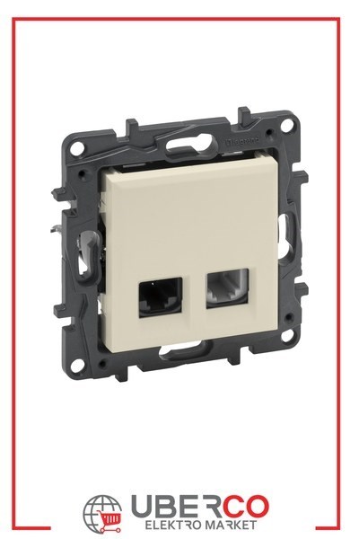LEGRAND 768437Legrand Telefon ve Data Prizleri - RJ11 + RJ45 priz, Cat5e UTP - KremLegrand Telefon ve Data Prizleri - RJ11 + RJ45 priz, Cat5e{ubercoelektromarket}