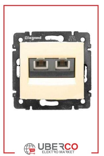 LEGRAND 774339Legrand Telefon ve Data Prizleri - RJ11 - 4 kontak, 2 çıkış - BejLegrand Telefon ve Data Prizleri - RJ11 - 4 kontak, 2 çıkış{ubercoelektromarket}