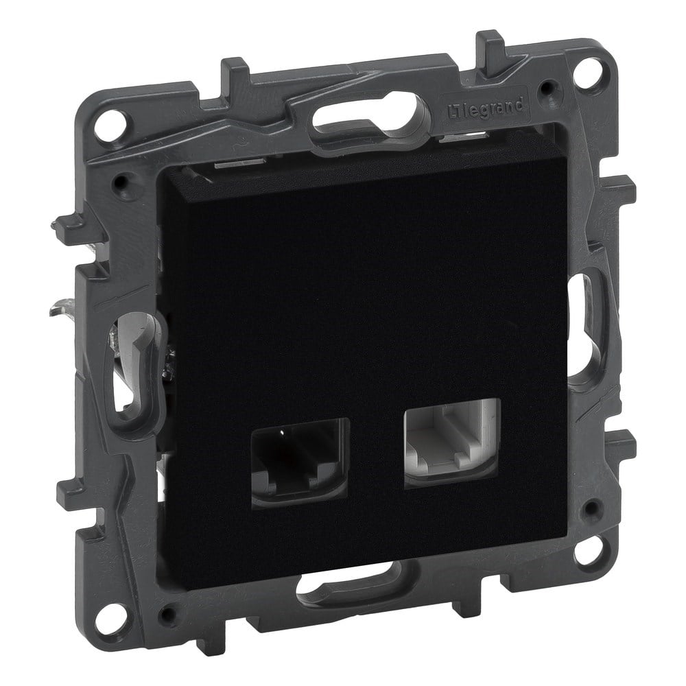 LEGRAND 768637Legrand Telefon ve Data Prizleri - RJ11 + RJ45 priz, Cat5e UTP - SiyahLegrand Telefon ve Data Prizleri - RJ11 + RJ45 priz, Cat5e{ubercoelektromarket}
