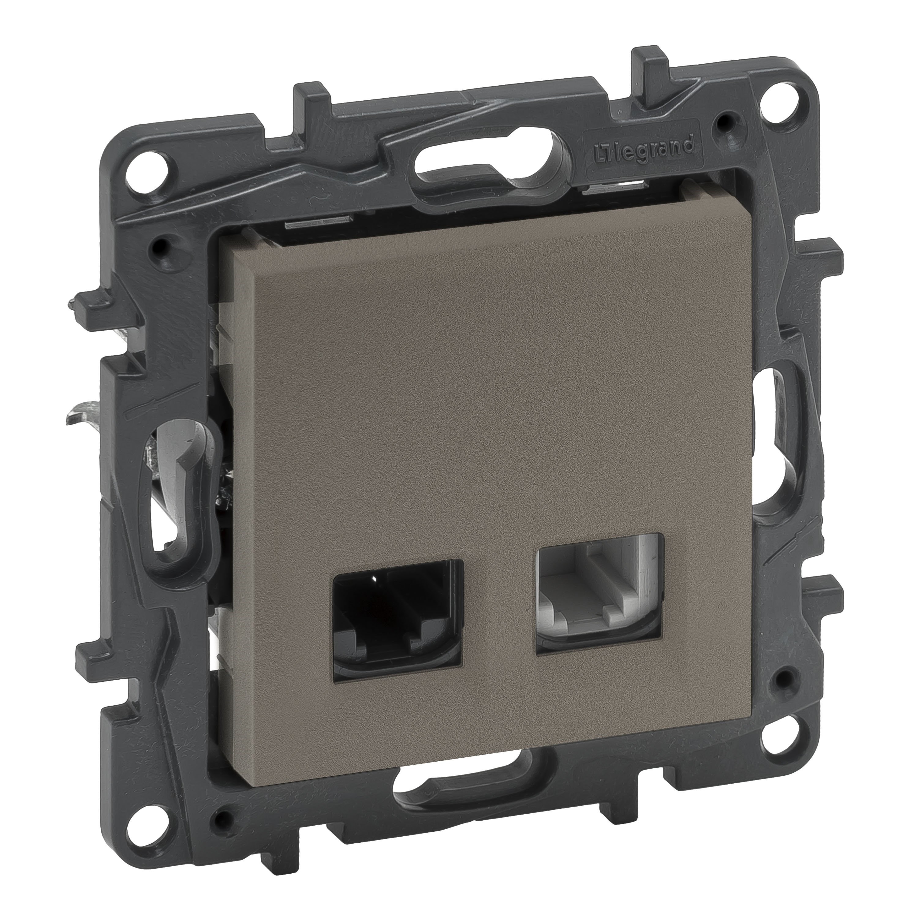LEGRAND 768537Legrand Telefon ve Data Prizleri - RJ11 + RJ45 priz, Cat5e UTP - BronzLegrand Telefon ve Data Prizleri - RJ11 + RJ45 priz, Cat5e{ubercoelektromarket}