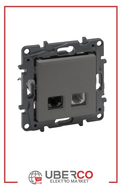 LEGRAND 768837Legrand Telefon ve Data Prizleri - RJ11 + RJ45 priz, Cat5e UTP - TitanyumLegrand Telefon ve Data Prizleri - RJ11 + RJ45 priz, Cat5e{ubercoelektromarket}