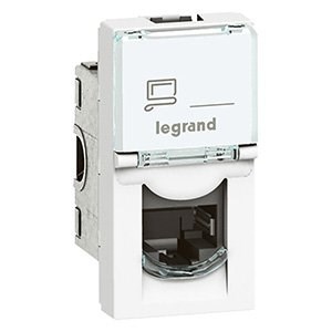 LEGRAND 076581Legrand LCS² Sistem Armada RJ45 Cat6 priz - UTP - 1modül - Beyaz antimikrobiyelLegrand Topraklama Prizi VE Fişi - RJ45 Cat 6 UTP Priz{ubercoelektromarket}