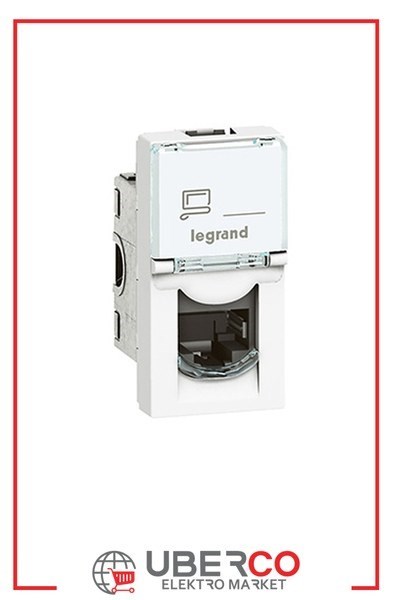 LEGRAND 076581Legrand LCS² Sistem Armada RJ45 Cat6 priz - UTP - 1modül - Beyaz antimikrobiyelLegrand Topraklama Prizi VE Fişi - RJ45 Cat 6 UTP Priz{ubercoelektromarket}