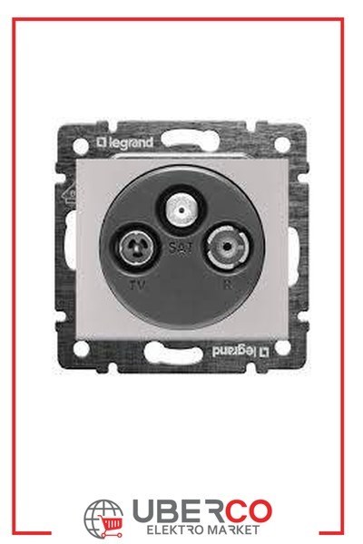 LEGRAND 770136Legrand Valena -TV-RD-SAT prizi Geçişli  dağıtım için sonlu AlümiyumLegrand TV-RD-SAT Prizleri - TV-RD-SAT prizi, sonlu 10 dB{ubercoelektromarket}