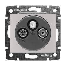 LEGRAND 770136Legrand Valena -TV-RD-SAT prizi Geçişli  dağıtım için sonlu AlümiyumLegrand TV-RD-SAT Prizleri - TV-RD-SAT prizi, sonlu 10 dB{ubercoelektromarket}