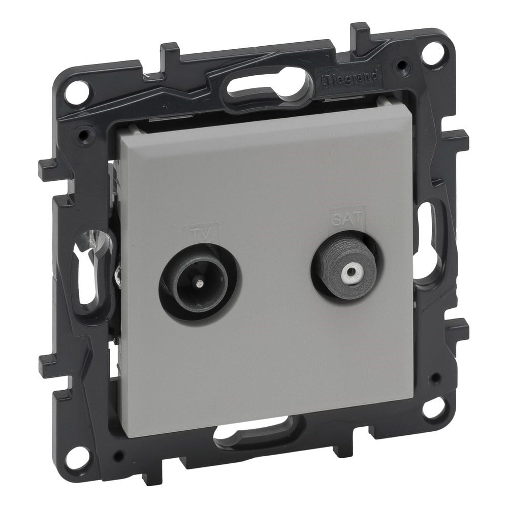 LEGRAND 768227Legrand TV ve TV/SAT Prizleri - TV-SAT geçişli - AlüminyumLegrand TV ve TV-SAT Prizleri - TV-SAT geçişli - Alüminyum{ubercoelektromarket}