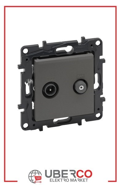 LEGRAND 768827Legrand TV ve TV/SAT Prizleri - TV-SAT geçişli - TitanyumLegrand TV ve TV-SAT Prizleri - TV-SAT geçişli - Titanyum{ubercoelektromarket}