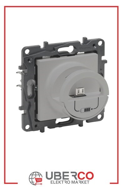LEGRAND 768296Legrand USB Şarj Prizi - Dock Micro USB+USB şarj prizi, 2400mA - AlüminyumLegrand USB Şarj Prizi - Dock Micro USB+USB şarj prizi{ubercoelektromarket}