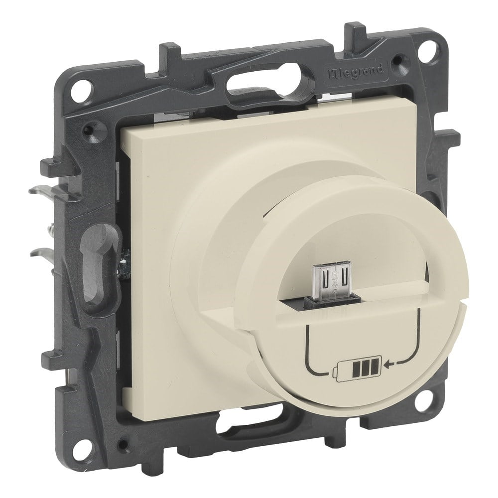 LEGRAND 768496Legrand USB Şarj Prizi - Dock Micro USB+USB şarj prizi, 2400mA - KremLegrand USB Şarj Prizi - Dock Micro USB+USB şarj prizi{ubercoelektromarket}