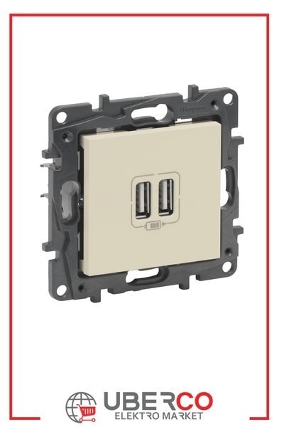 LEGRAND 768494Legrand USB Şarj Prizi - İkili USB şarj prizi, 2400mA - KremLegrand USB Şarj Prizi - İkili USB şarj prizi, 2400mA - Krem{ubercoelektromarket}