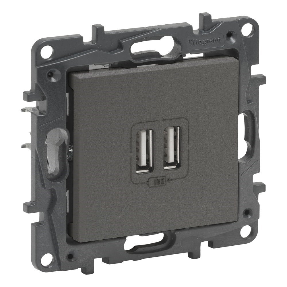 LEGRAND 768894Legrand USB Şarj Prizi - İkili USB şarj prizi, 2400mA - TitanyumLegrand USB Şarj Prizi - İkili USB şarj prizi, 2400mA{ubercoelektromarket}
